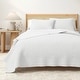 preview thumbnail 20 of 41, Linery & Co. Cotton Honeycomb Waffle Garment Washed Quilt Set White - King