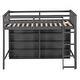 preview thumbnail 6 of 12, Twin Size Space Saving Design Storage Loft Bed With Large Storage Shelves