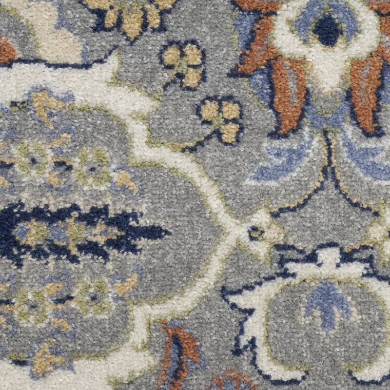 Cezew Power Loomed Floral Traditional Low Pile Durable Area Rug By HomeRoots - 60' X '36' X '0.25