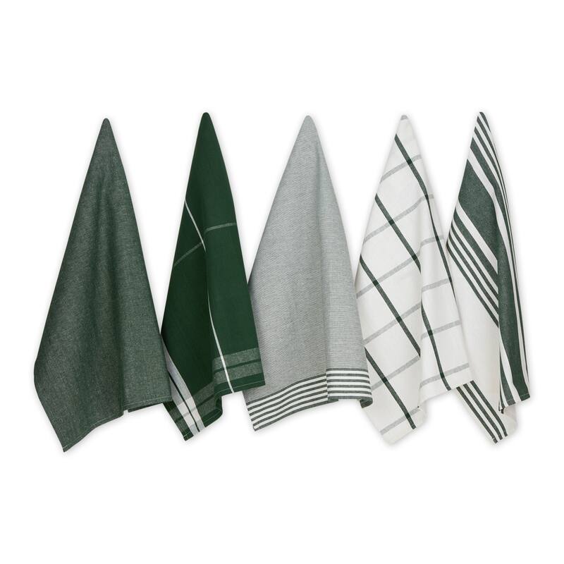 Classic Oversized Woven Dishtowels (Set of 5)