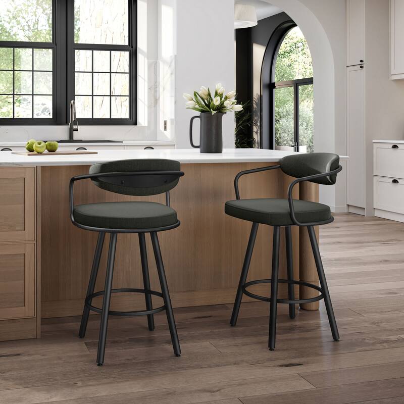 Amisco Ernesto Swivel Counter and Bar Stool with Arms