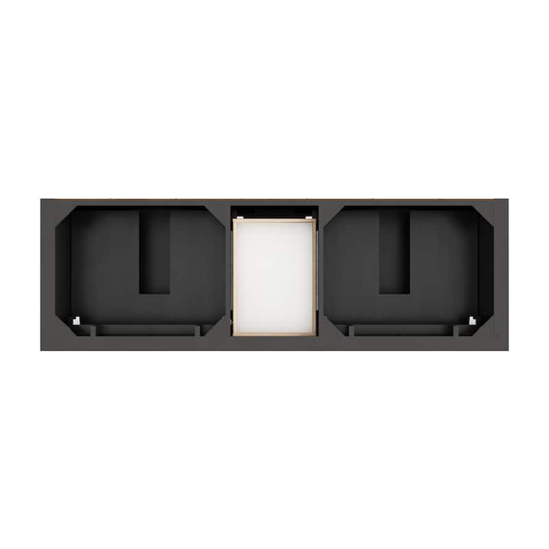 Brookfield 72" Double Vanity, Black Onyx w/FreePower Wireless Charger