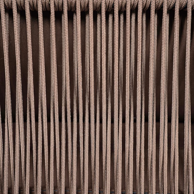 Christopher Knight Home - Outdoor Acacia Wood Club Chair with Rope Back and Water-Repellent Cushions