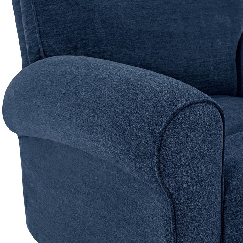 MCombo Power Wall Hugger Recliner Chair for Small Space RV , USB & USB-C Charging Ports, Modern Roll Arm Recliner, Fabric PR630
