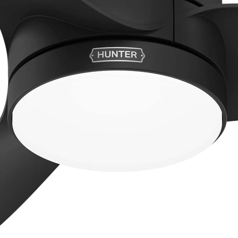 Hunter 52" Bolsa Indoor/Outdoor Ceiling Fan with LED Light and Handheld Remote - Transitional, Contemporary - DAMP RATED