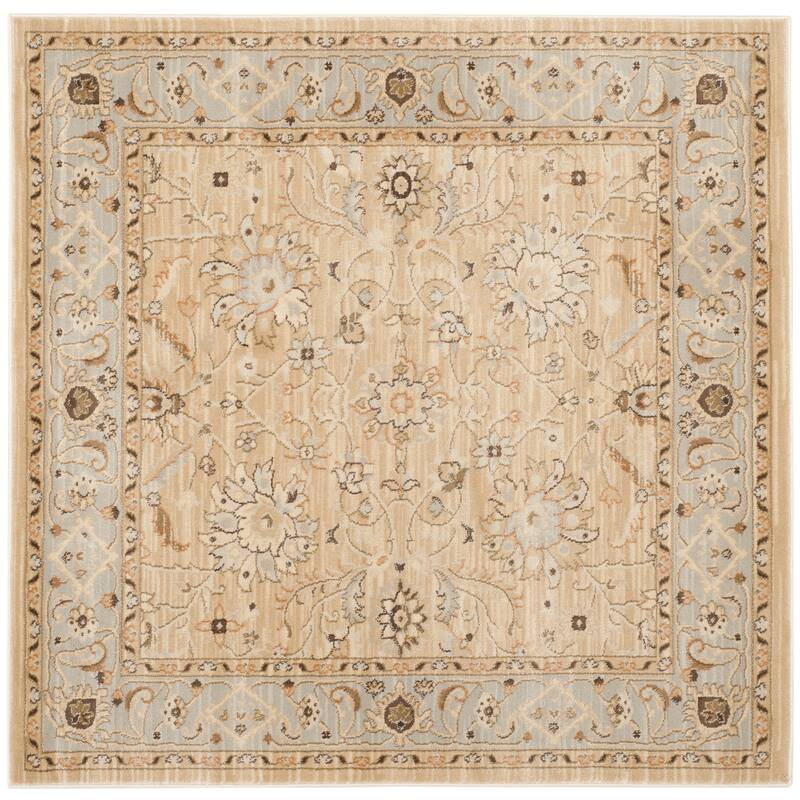SAFAVIEH Florenteen Kyna Traditional Oriental Rug - 5' Square - Ivory/Grey - Square