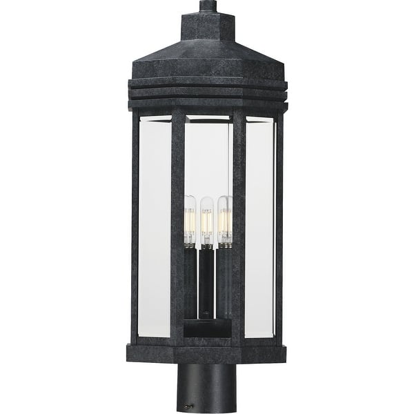 slide 2 of 4, Maxim 30220CL Wright 3 Light 24" Tall Post Light Black Patina