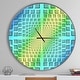 preview thumbnail 7 of 7, Designart 'Purple Optical Illusion' Oversized Contemporary Wall CLock 36 in. wide x 36 in. high