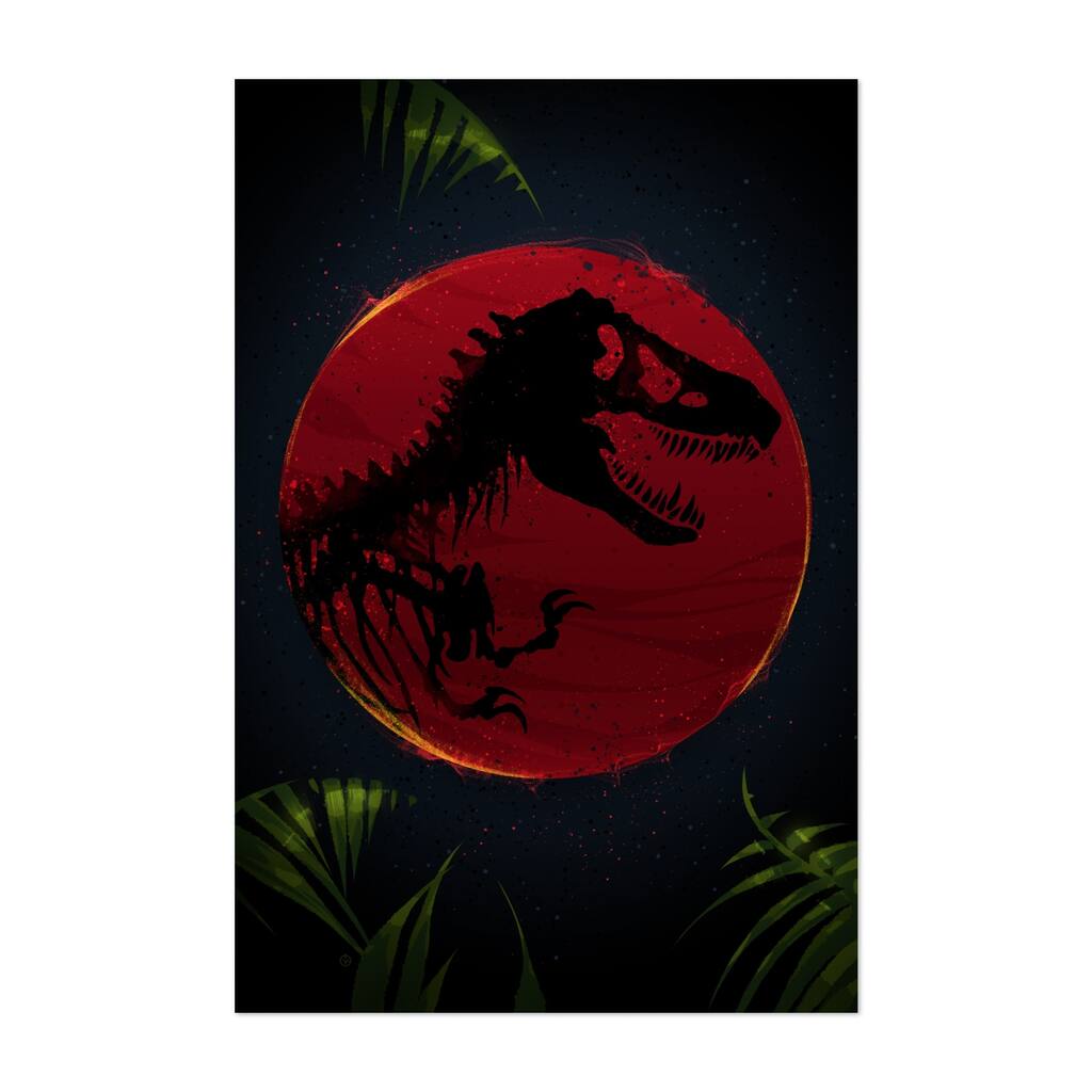 Jurassic Park Emblem Illustrations TV Movies Art Print/Poster