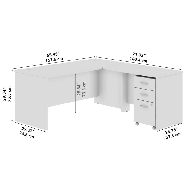 Series C 66W L Shaped Desk with Drawers by Bush Business Furniture