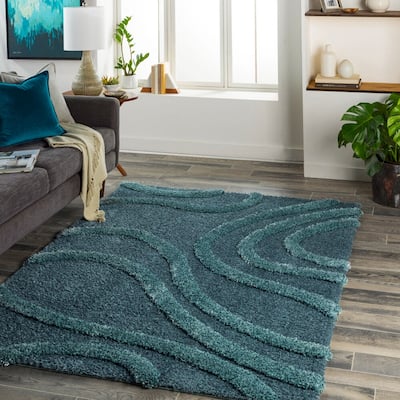 Mr. Kate Luna Modern Waves Plush Area Rug