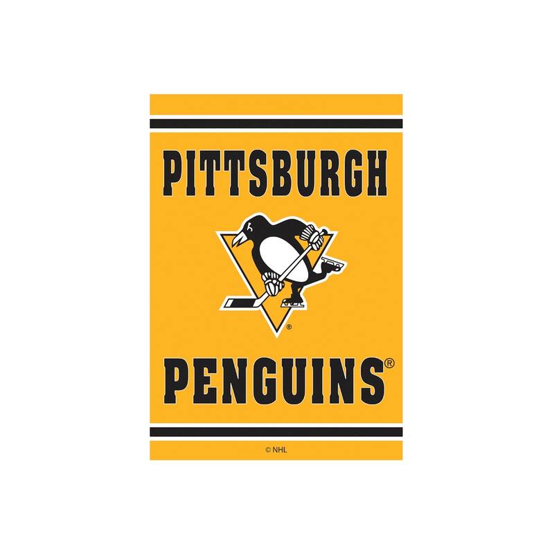 Embossed Suede Flag, House Size, Pittsburgh Penguins