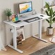 preview thumbnail 1 of 26, Modern Electric Regulate Desk with Adjustable Height Electric machine and Memory Presets for Home Office or Bedroom White