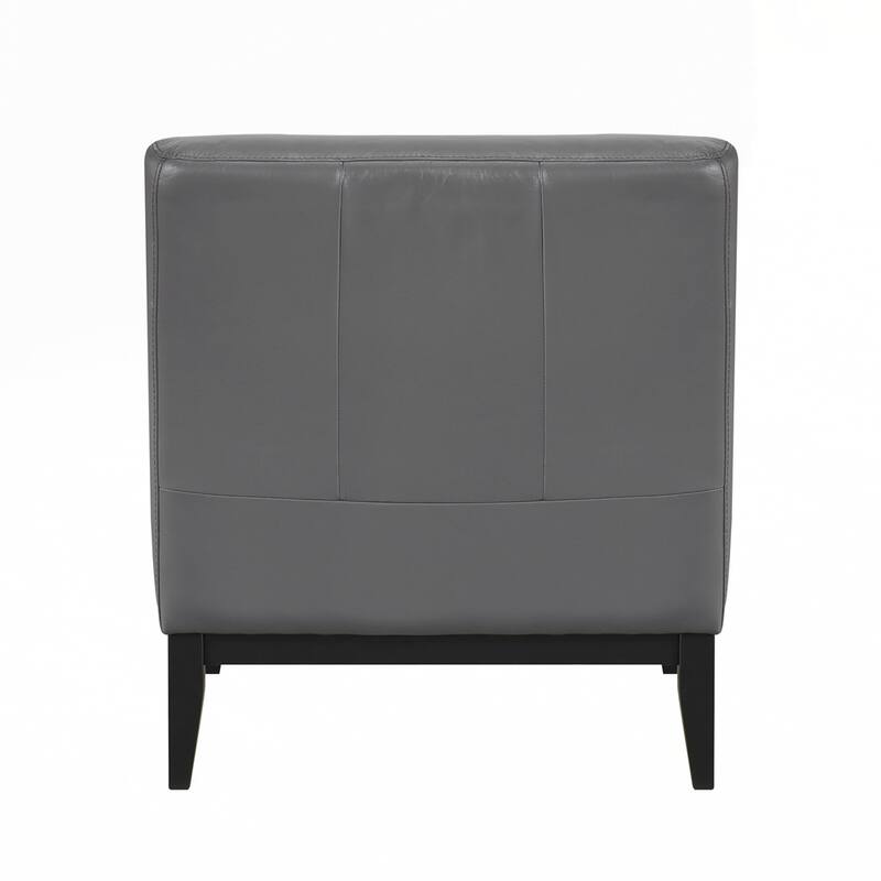 Upholstered Accent Chair Cushion Seat Back with Solid Wood Leg