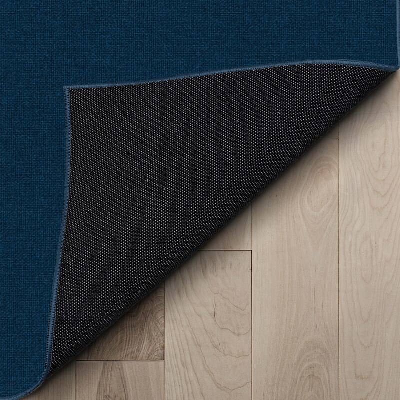 Well Woven Plain Solid Modern Flat-Weave Area Rug
