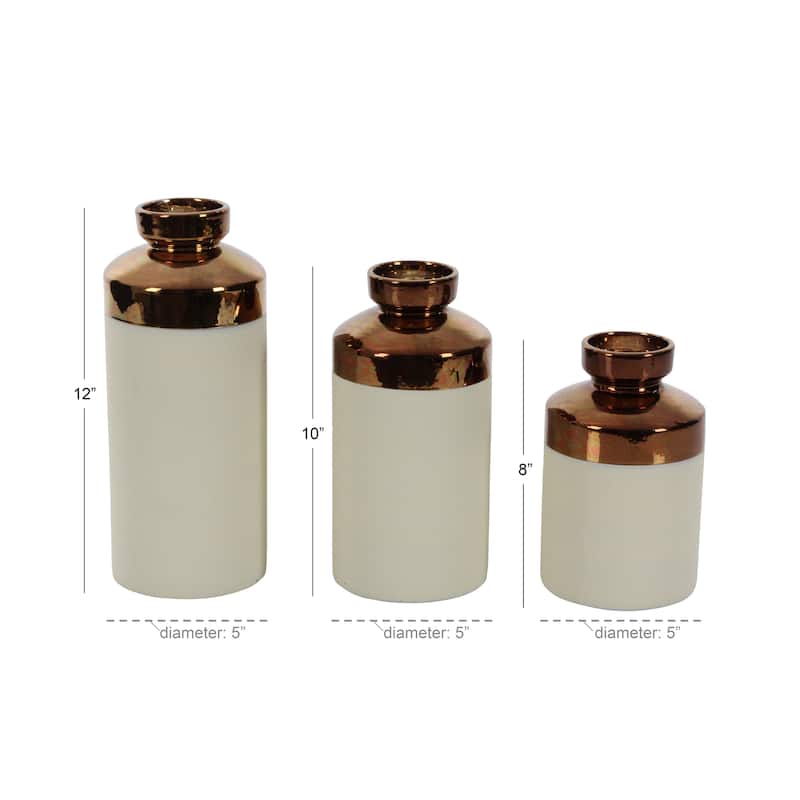 Grey Ceramic Contemporary Vase (Set of 3)