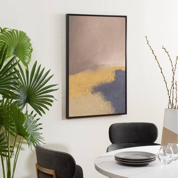 slide 2 of 5, SAFAVIEH Night Changes Hand Painting, 24 x 36, Framed Wall Art - Multicolor 24" W x 1.5" D x 36" H - Metal - Silver