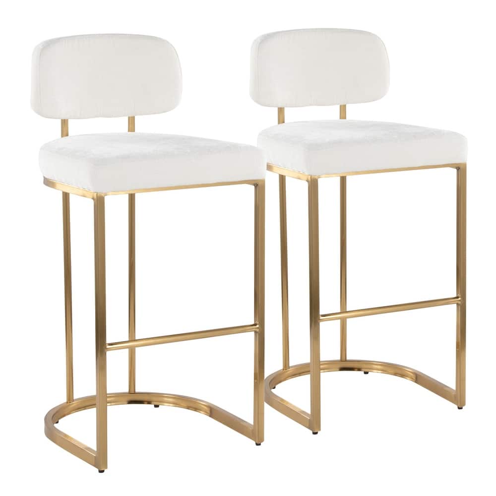 Mid-back Demi 30" Fixed-Height Barstool - Set of 2