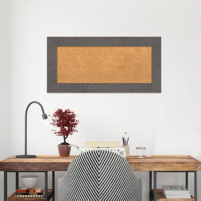 Rustic Plank Framed Cork Bulletin Memo Board