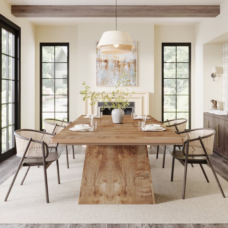 63 Inches Modern Rectangular Dining Table for 4-6