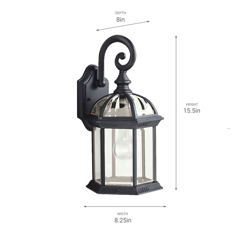 Kichler Lighting Barrie 1-light Black Outdoor Wall Lantern