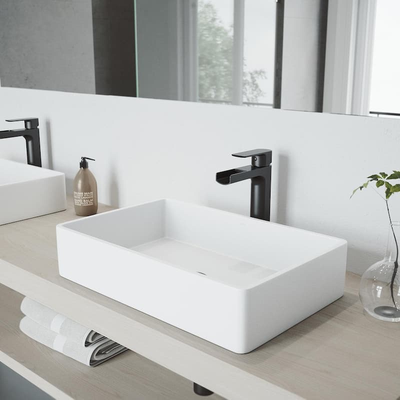 Vigo Amada 1.2 GPM Single Hole Bathroom Faucet