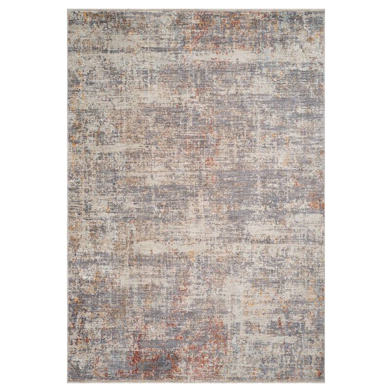 Albany Vintage Power-Loom Gray Area/Runner Rug - 7'9" x 9'9"