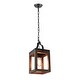 preview thumbnail 5 of 4, Anmytek Wood Pendant Light Rustic Rectangle Wood Frame Adjustable Hanging Light Kitchen Island Vintage Ceiling Light Fixture