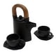 preview thumbnail 2 of 0, Novica Handmade Midnight Cup Ceramic And Teak Wood Tea Set (5 Pcs)