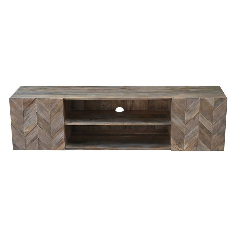 Jessie Mango Brown TV stand with 2 Cabinets