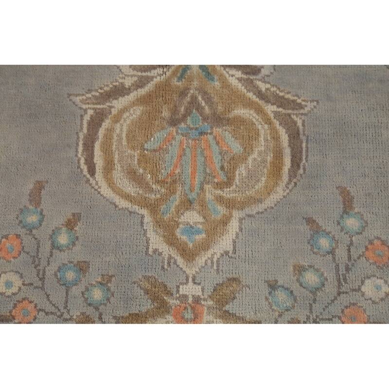 Gray Tabriz Persian Vintage Area Rug Handmade Wool Carpet - 9'5"x 12'5"