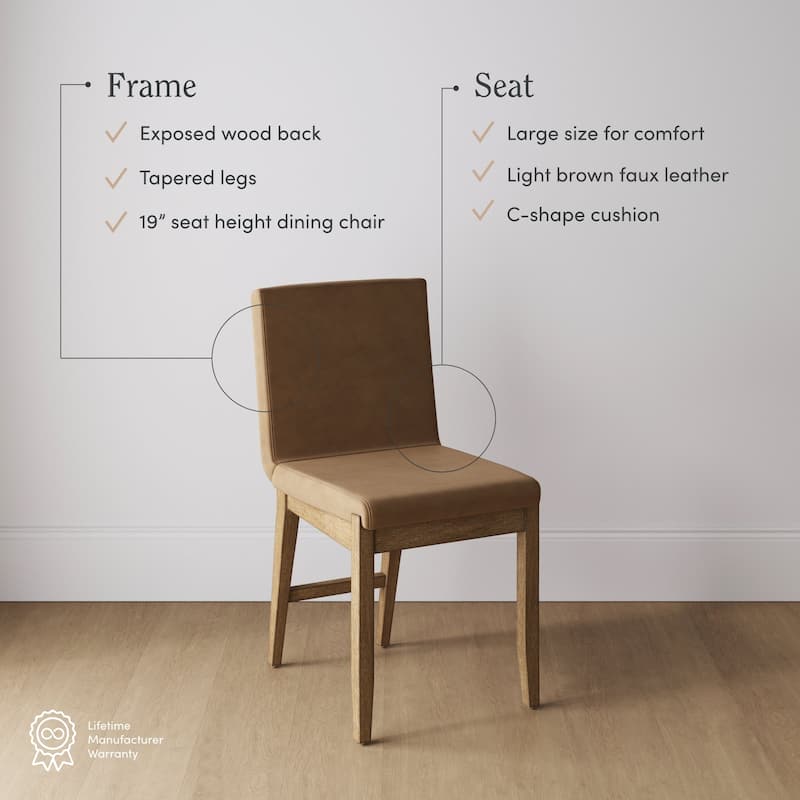 Gracie Modern Dining Chair, Upholstered Accent Dining Chair