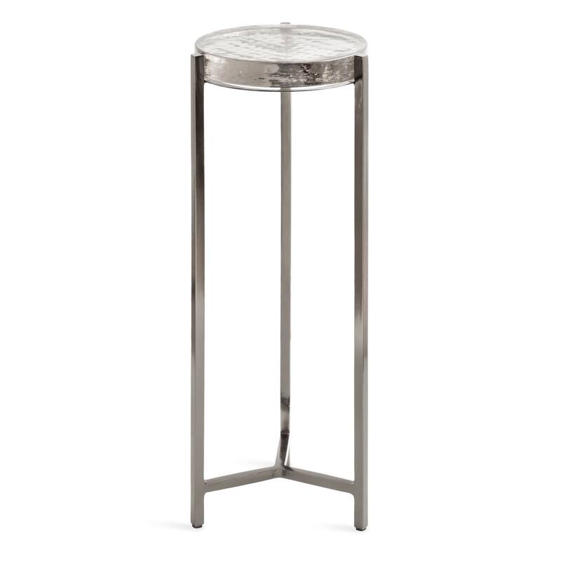 Kate and Laurel Aguilar Glam Drink Table - Pewter