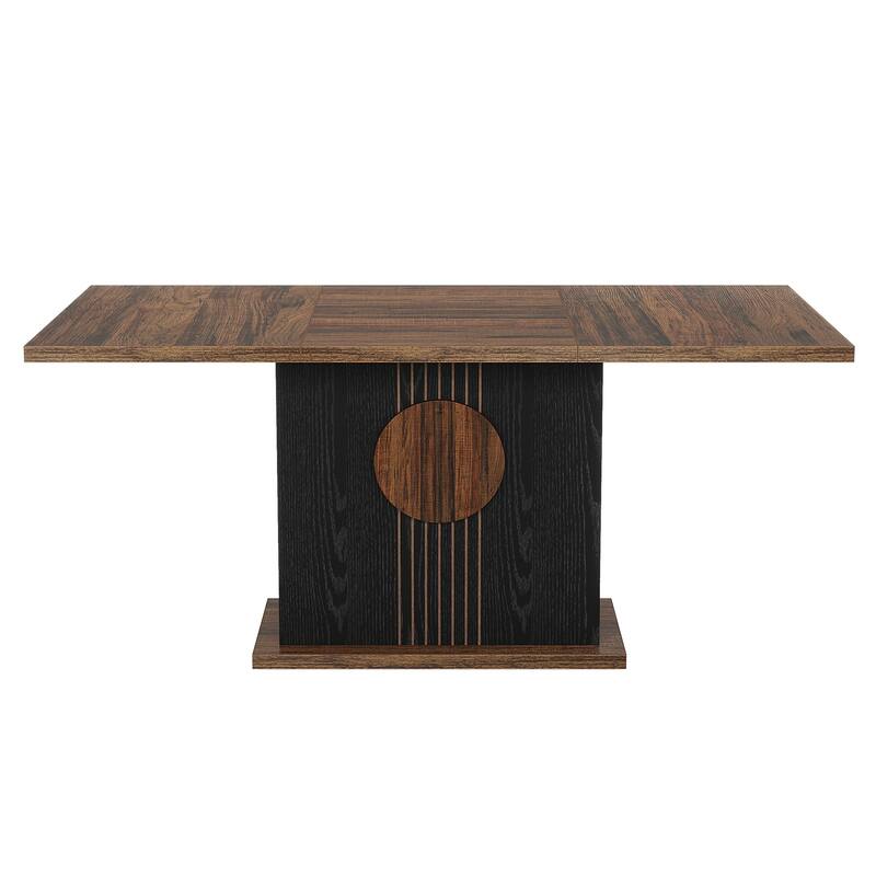 Wood Dinner Table, Kitchen Dining/Living Room Accent Dinner Table Gathering Table