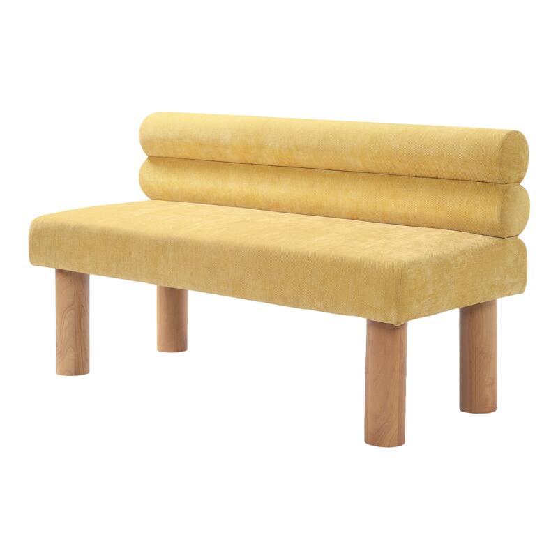 Christopher Knight Home - Modern Upholstered Bench with Padded Seat and Backrest