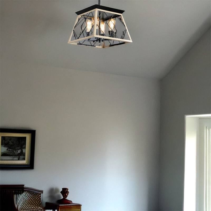 4-Light Chandeliers with Dimmable and Height Adjustable(No Bulbs) - Oak