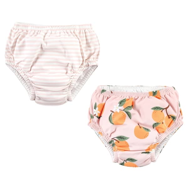 slide 1 of 1, Hudson Baby Infant Girl Swim Diapers, Oranges 12-18 Months - Oranges