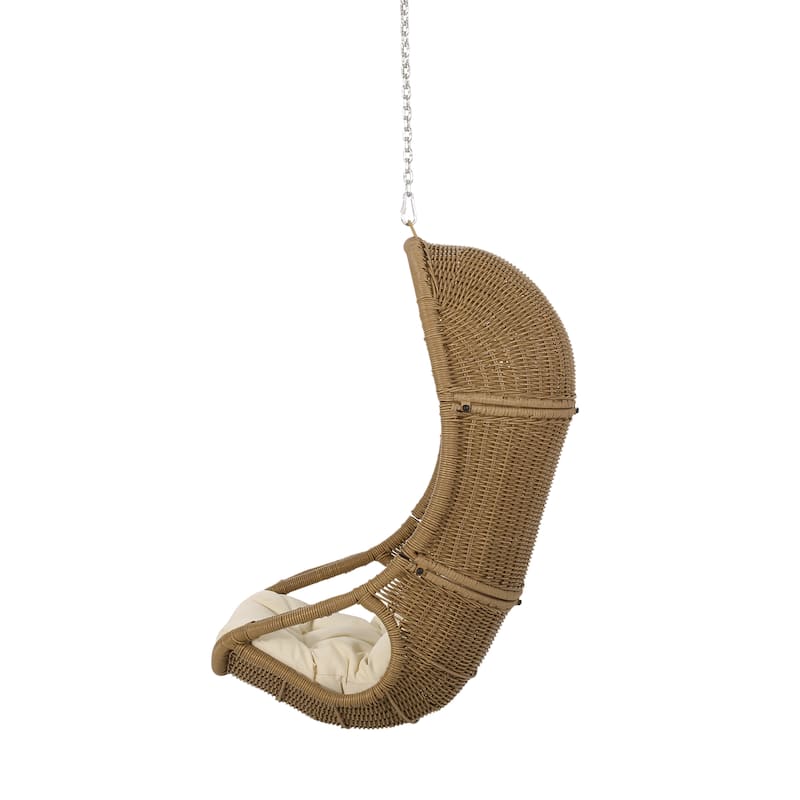 Orville Outdoor and Indoor Wicker Hanging Chair (NO STAND) by Christopher Knight Home - 400 lb limit