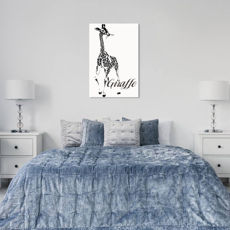 Wynwood Studio Canvas Animals Giraffe Gold Black and Modern & Contemporary Wall Art Canvas Print - 36 x 24