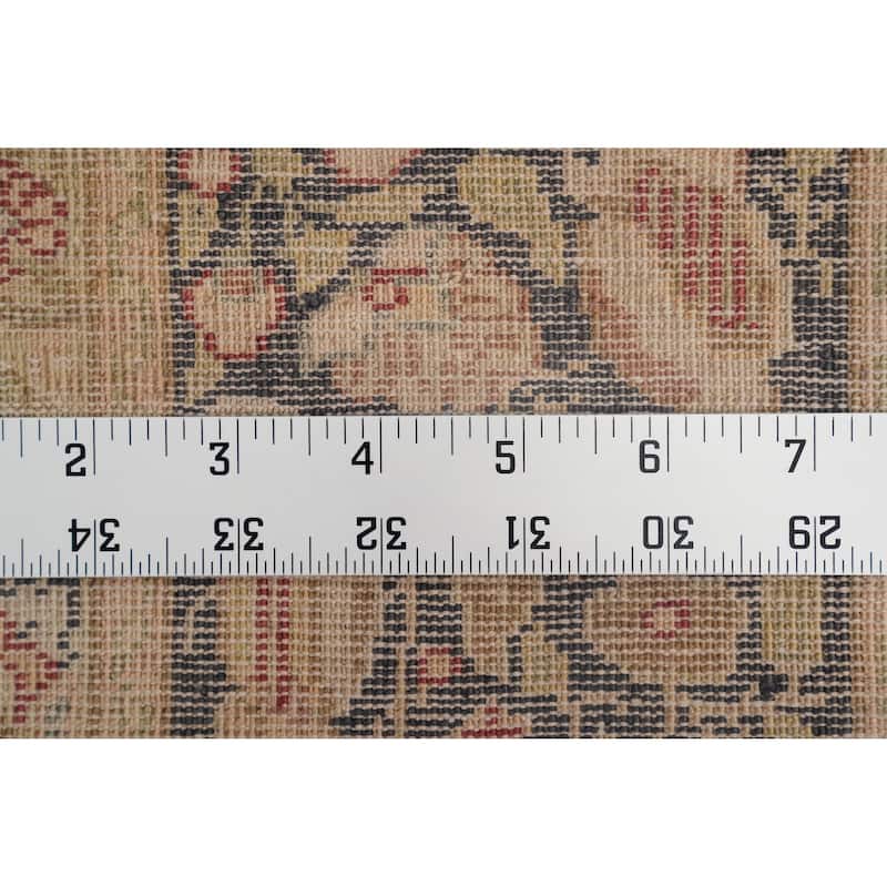Hand Knotted Traditional Silk Orange Geometric Area Rug - 5' 9'' X 4' 2''