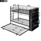 preview thumbnail 3 of 10, Metal Twin Size Metal Loft Bed Bunk Bed with Drawers,big bookshelf