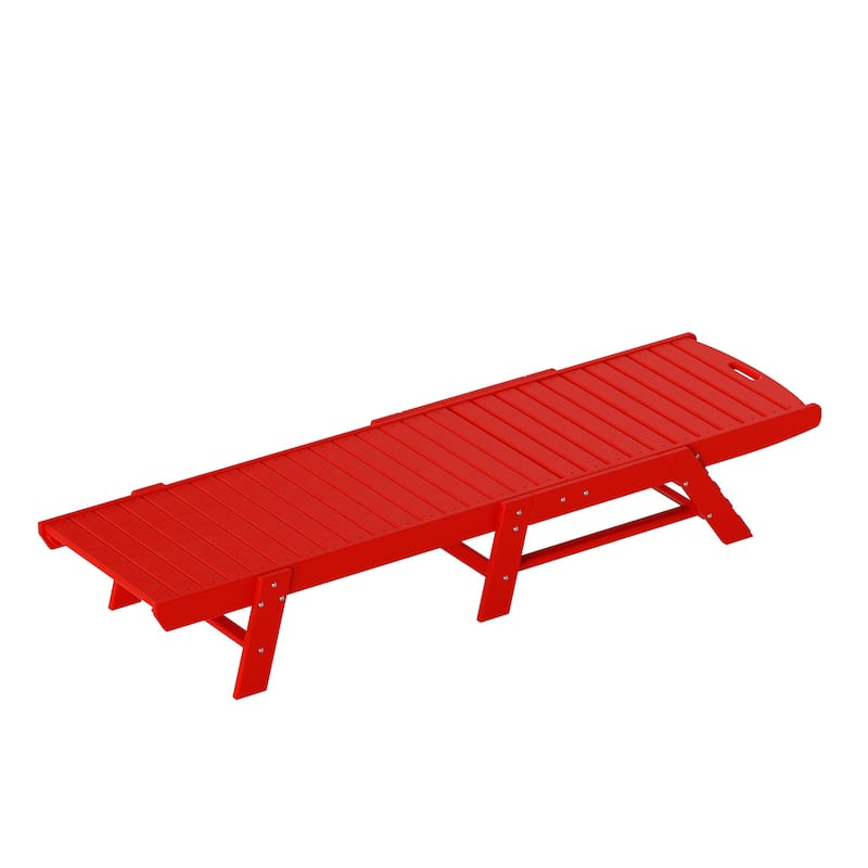 Laguna Hdpe All Weather Outdoor Patio Pool Reclining Armless Chaise Lounge