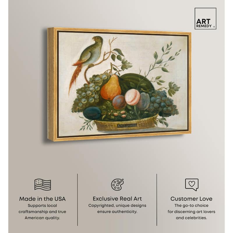 Randall Fruit with Parrot 1777 Canvas by Art Remedy