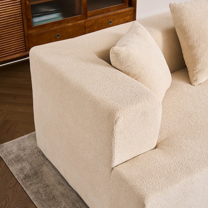 Memory Foam Curved Modular Couch Chenille Deep Seat Sectional Sofa
