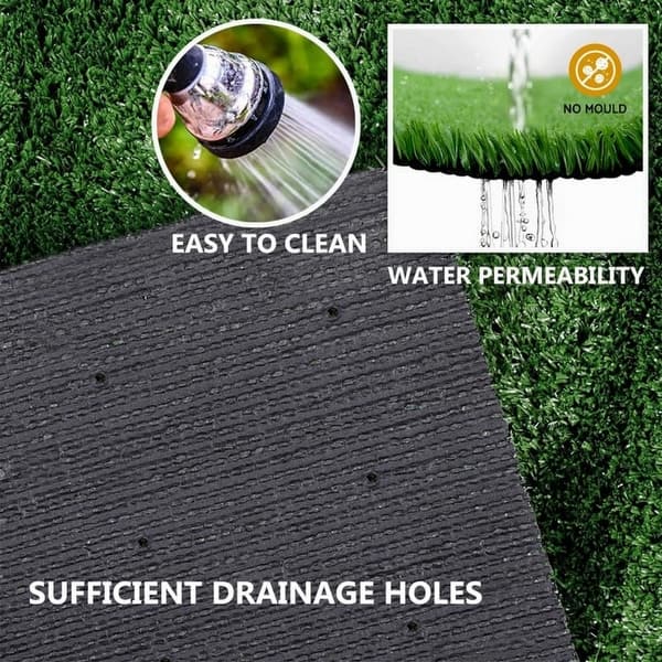 dimension image slide 2 of 5, Premium Artificial Turf w/Durable Rubber Backing