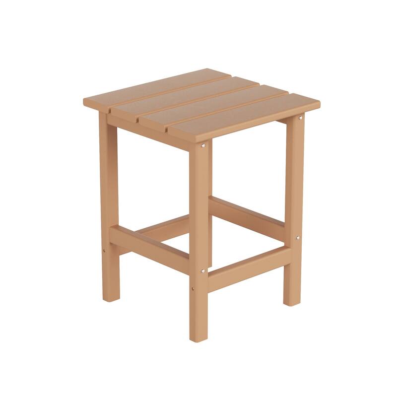 POLYTRENDS Laguna HDPE Eco-Friendly Outdoor Square Patio Side Table