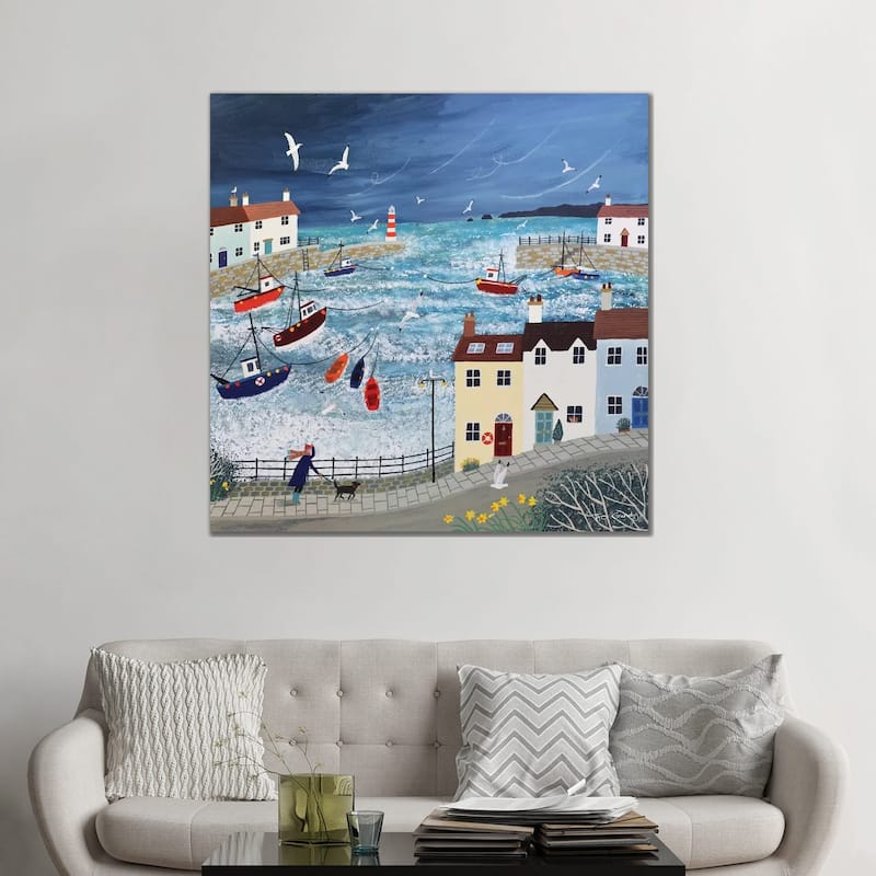 iCanvas "Stormy Harbour" by Jo Grundy Canvas Print