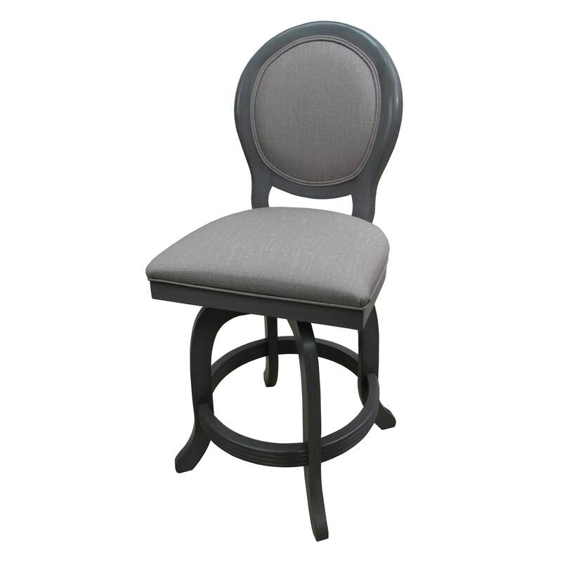 Swivel Wood Counter 26" 30" Bar Stool - 500 without Atms Melina Base - Bar Height/Bar height/Counter Height - Denim Grey - Grey