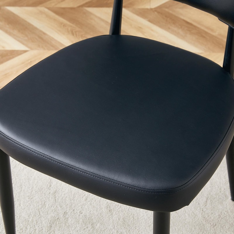 Dining Room Set of 4 Dining Chair with A Curved Backrest Kitchen Chair Side Chair Armless Chair