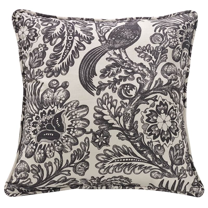 HiEnd Accents Augusta Toile Euro Sham, 27"x27"